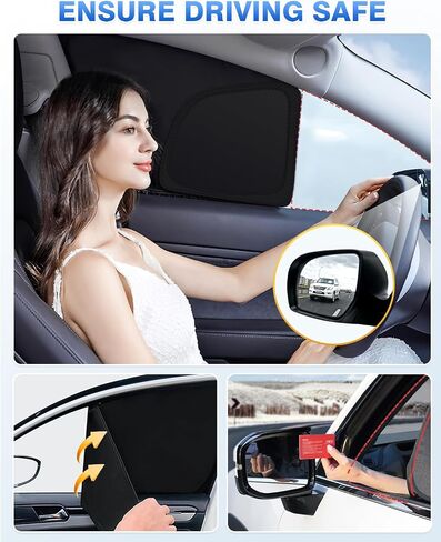 Windshield Sun Shade for Honda Civic 10th Gen 2016-2021 (NOT for Hatchback) Side Rear Window Shade Cover Set Full Window Sun Visor Blocker Privacy Cover Keep Vehicle Cool Black 8PCS in Kuwait