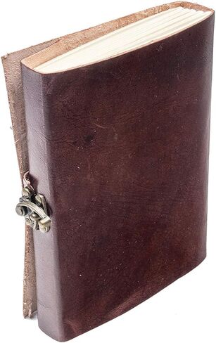 ANUENT Leather Journal Notebook Diary Vintage Heart Embossed Scrap Book Drawing Book Personal Diary in Kuwait