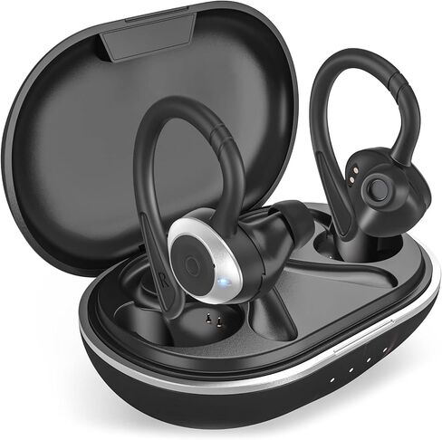 comiso Wireless Earbuds Bluetooth Headphones, True Wireless in Ear Bluetooth 5.1 Earbuds with Microphone, Deep Bass, IPX7 Waterproof Loud Voice Earphones for Sport Outdoor Running Gym Workout(Black) in Saudi Arabia
