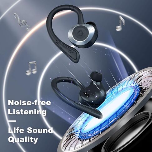 comiso Wireless Earbuds Bluetooth Headphones, True Wireless in Ear Bluetooth 5.1 Earbuds with Microphone, Deep Bass, IPX7 Waterproof Loud Voice Earphones for Sport Outdoor Running Gym Workout(Black) in Saudi Arabia