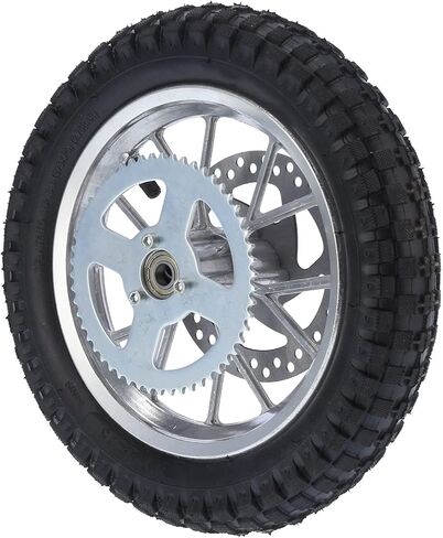 Rear Wheel Rim Tire,12.5x2.75in Mini Rear Wheel Anti Skid Rubber Steel Alloy for 47cc 49cc 2 Stroke Dirt Bike(Silver) in Saudi Arabia