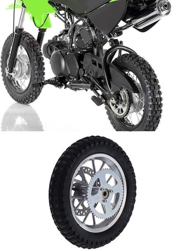 Rear Wheel Rim Tire,12.5x2.75in Mini Rear Wheel Anti Skid Rubber Steel Alloy for 47cc 49cc 2 Stroke Dirt Bike(Silver) in Saudi Arabia