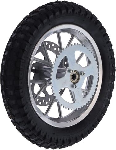 Rear Wheel Rim Tire,12.5x2.75in Mini Rear Wheel Anti Skid Rubber Steel Alloy for 47cc 49cc 2 Stroke Dirt Bike(Silver) in Saudi Arabia