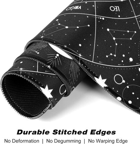 Extended Gaming Mouse Pad, XXL Large Mouse Mat 30 x 14 Inch, Big Computer Keyboard Mousepad, Waterproof Desk Pad with Stitched Edges and Non-Slip Base for Office Gaming, Black Cracked Marble in Saudi Arabia