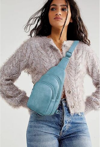Telena Sling Bag for Women Leather Crossbody Fanny Packs Crossbody Fanny Packs Chest Bag for Women in Saudi Arabia