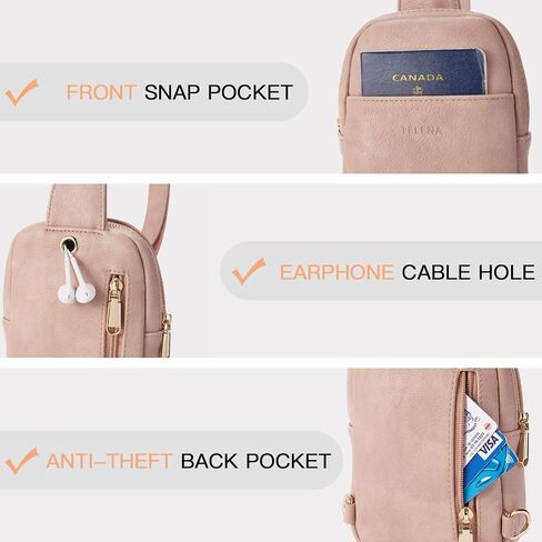 Telena Sling Bag for Women Leather Crossbody Fanny Packs Crossbody Fanny Packs Chest Bag for Women in Saudi Arabia