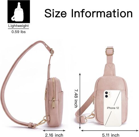 Telena Sling Bag for Women Leather Crossbody Fanny Packs Crossbody Fanny Packs Chest Bag for Women in Saudi Arabia