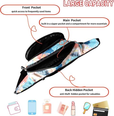 Crossbody Fanny Packs for Women and Men, Anti Theft Chest Bag Cross Body Bags, Fashion Waist Pack for Running Walking Hiking Traveling in Saudi Arabia