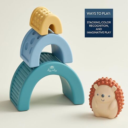Itzy Ritzy Sensory Blocks Set - 10-Piece Block Set Features Soft Blocks and Textured Characters in Saudi Arabia
