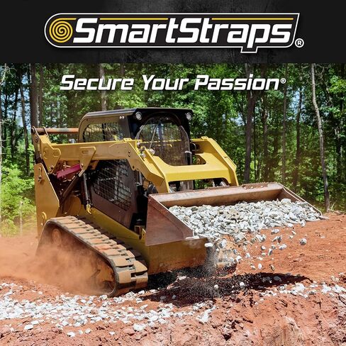 SmartStraps 27-Foot Premium Ratchet Straps, Yellow (1pk) – 10,000 lbs Break Strength, 3,333 lbs Safe Work Load - Commercial Tie-Downs Designed for Heavy-Duty Transport - Safely Haul Large Equipment, Tractors, Vehicles and More in Kuwait