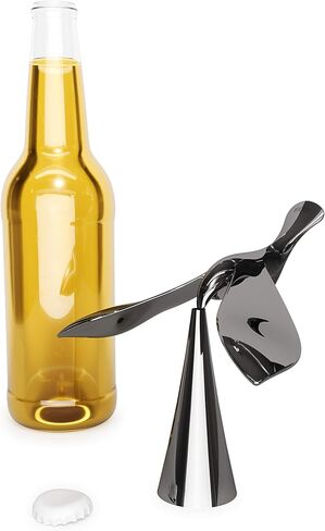 Umbra Tipsy Bottle Opener, Sculptural Bar Accessory, Luxury Flying Bird Soda, Cider, and Beer Opener, Chrome in Saudi Arabia