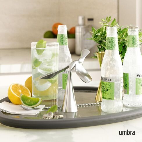 Umbra Tipsy Bottle Opener, Sculptural Bar Accessory, Luxury Flying Bird Soda, Cider, and Beer Opener, Chrome in Saudi Arabia