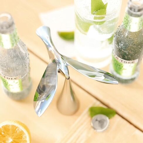 Umbra Tipsy Bottle Opener, Sculptural Bar Accessory, Luxury Flying Bird Soda, Cider, and Beer Opener, Chrome in Saudi Arabia