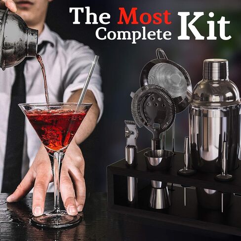 Highball & Chaser 13-Piece Cobbler Cocktail Shaker Set Matte Copper Stainless Steel Bartender Kit For Home Bar Cocktail Set Laser Engraved Cocktail Tools Plus E-Book with 30 Different Cocktail Recipes in Saudi Arabia