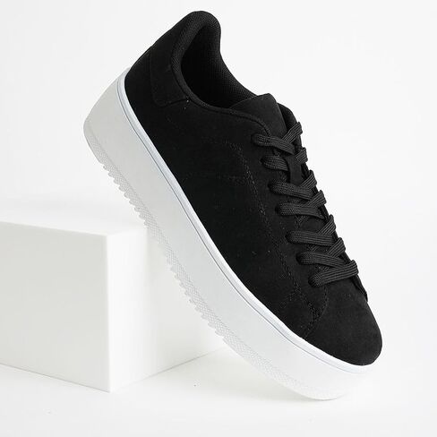 J. Adams Hero Platform Sneakers for Women - Casual Lace Up Fashion Tennis Shoes in Kuwait