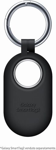 جراب سيليكون لهاتف Samsung Galaxy SmartTag2، حامل جهاز تعقب GPS، غطاء واقٍ لجهاز التتبع مع حلقة مفاتيح، لمسة ناعمة، إصدار عالمي - (أسود) in Saudi Arabia