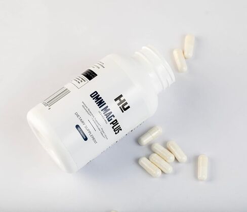 HU-Omni MAG Plus D3+K2+Mg: مكمل فيتامين د - D3 5000 وحدة دولية، K2 120 ميكروجرام (MK7)، MG 75 مجم - 120 كبسولة in Kuwait