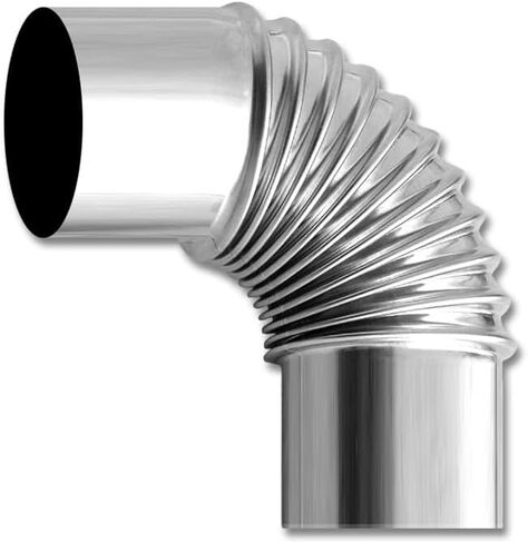 Silver Stainless Steel Air Diesel Parking Heater Exhaust Pipe Tube Elbow Connector for Webasto Eberspacher Diesel Boat Heater 13cm Exhaust Pipes and Tips Replacement Parts (24mm) in Saudi Arabia