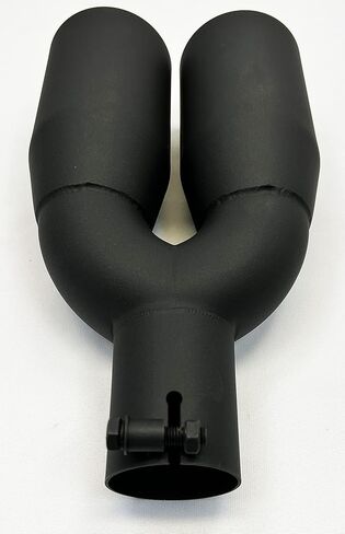 طرف العادم 2.25 بوصة مدخل 3.50 بوصة مخرج 12.00 بوصة طويل ملفوف أسود غير لامع غير قابل للصدأ طرف عادم Wesdon in Kuwait