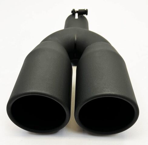 طرف العادم 2.25 بوصة مدخل 3.50 بوصة مخرج 12.00 بوصة طويل ملفوف أسود غير لامع غير قابل للصدأ طرف عادم Wesdon in Kuwait