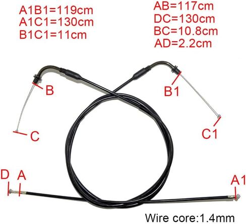 Road Passion 110cm Throttle Cable Wire Compatible with Harley Sportster XL883 XL 883 XL1200 XL 1200 XL1200N XL1200 N XL 1200 N 2002-2014 in Saudi Arabia