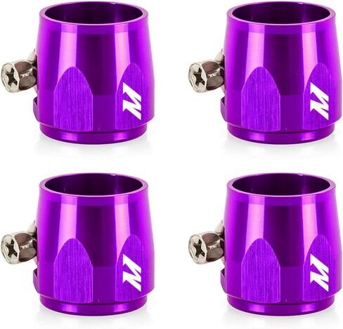 Mishimoto MMHXF-06-4-PR -6AN Hex Hose Finisher Clamp Set, Purple in Saudi Arabia