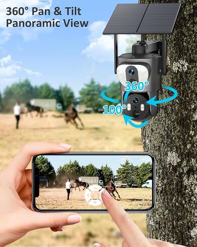 لا توجد كاميرا أمان WiFi خارجية، كاميرا أمان خلوية مزدوجة العدسات، كاميرا 360 درجة مع اكتشاف الإنسان بالذكاء الاصطناعي، بطارية 14400 مللي أمبير في الساعة ولوحة شمسية 6 وات، IP67، صوت ثنائي الاتجاه، بطاقة Micro Sd وSim مجانية 64 جيجا in Kuwait