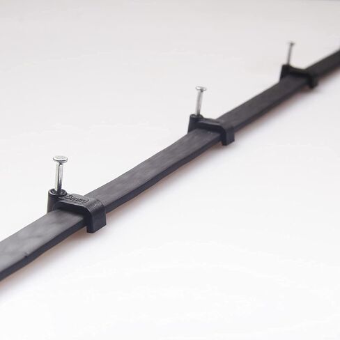 Square Cable Clips with Steel Nail, 8mm Black 100pcs/Pack, Cable Management Wall Holder, Fit For Ethenet Cable/Coaxial Cable/Telephone Wire(CTFNL_8Hx100) in Saudi Arabia