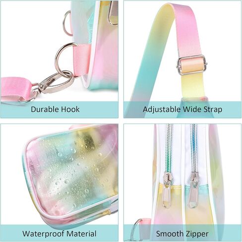 حقيبة كروس ثلاثية الأبعاد، حقيبة راف فاني الأنيقة للنساء، حقيبة كروس لامعة مع حزام قابل للتعديل، متعددة الألوان in Kuwait