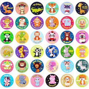 Reward Stickers for Kids Cute Encouraging Animal Stickers for Teachers Anime Stickers Reward Chart Small Incentive Stickers for School Motivational Teacher Elementary Classroom Supplies (1080)
