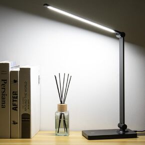 Desk Lamp LED Desk Lamps Eye-Caring Desk Lamps Dimmable Table Lamps Dimmable Office Lamp with USB Port Touch Control for Home Office Bedroom Student Dormitory (Include AC Power Plug)