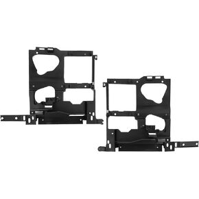 KUAFU Pair Headlight Bracket Compatible with 1999-2006 Chevy Chevrolet Silverado Suburban Tahoe GMC Sierra Yukon Driver & Passenger Side Replacement for GM1221121 GM1221122 Black