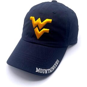 West Virginia Classic Edition Hat Adjustable University Relaxed Fit Embroidered Team Logo Cap (Blue)