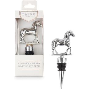 سدادة زجاجة النبيذ Twine Derby، تحافظ على النبيذ طازجًا، سدادة زجاجة الحصان، تناسب الزجاجات القياسية، معدنية، ختم مطاطي، فضي، مجموعة من 1 in Kuwait