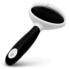 Fuller Brush Slicker Pet Brush - Angled Fine Steel Wires - Ergonomically Designed Rubberized Handle For Comfort & Control - Remove Shedding & Matted Hair - Tool For Grooming Dogs & Cat