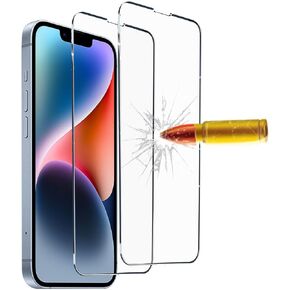 2 Pack Phone creen Protector, Tempered Glass Film, Case Friendly & Bubble Free - Compatible with iPhone 15/15 Pro/15 Pro Max, Includes 2pcs High-Definition Glass Protectors (iPhone 15 6.1-Inch)