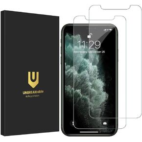 UNBREAKcable Screen Protector for iPhone 11 Pro Max iPhone Xs Max 2-Pack 6.5", Double Defense 9H Hardness HD Tempered Glass Screen Protector for iPhone 11 Pro Max/Xs Max with Easy Installation Frame,UBMU153