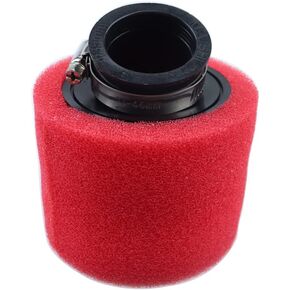 35mm Bent Angled Foam Air Filter Cleaner for 4 Stroke 50cc 70cc 90cc 110cc 125cc 150cc GY6 ATV Motorcycle Scooter Quad Go Kart Dirt Bike Red