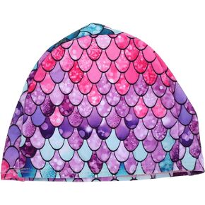 Mermaid Swimming Cap Swimming Hat Ear Swim Cap Teenagers Swimming Cap Swim Stretch Hat Professional Swimming Caps Swimming Hair Cover Flexible Girl Child Ear Defenders Polyester