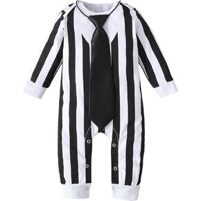 Baby Boy Halloween Cotume Outfit Newborn Striped Romper