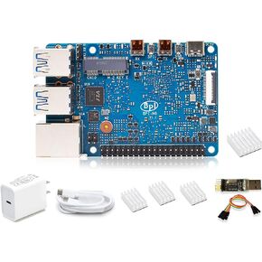 Banana Pi BPI-M6 LPDDR4 4GB Single Board Computer with Synaptics VS680 Cortex-A73 M3 CPU 6.75Tops NPU Imagination GE9920 GPU for AI Edge Computing/Media Center/Video Call Support Android Linux