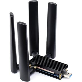 Waveshare 5G DONGLE Module Quad Antennas USB3.1 Port Aluminum Alloy Heatsink M.2 Key B Interface