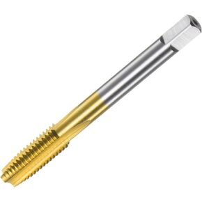 uxcell Metric Thread Tap M10 x 1.5 H2 130mm Extra Long Titanium Coated M35 High Speed Steel Straight Flute Screw Thread Milling Machine Taps Threading Tapping Repair Tool