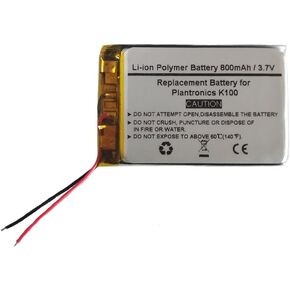 3.7V 800mAH Replacement Battery for Plantronic K100, Plantronic PR-423350