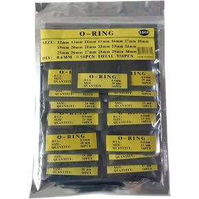 Watch O-Ring Kit Rubber Washer Seals Assortment Set Watch Back Gasket Waterproof Simple Seal Washers Set Rubber Seal Washers (0.7MM(31-40MM))
