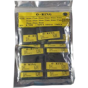 Watch O-Ring Kit Rubber Washer Seals Assortment Set Watch Back Gasket Waterproof Simple Seal Washers Set Rubber Seal Washers (0.7MM(31-40MM))