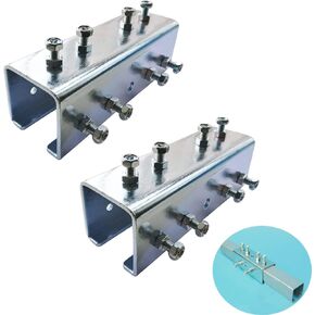 2 Pcs Strut Channel Connector Extend Bracket, 5.7" Length Steel Strut Connector Bracket Splice Joiner, Stable Connection Accurate Positioning for 1-5/8" x 1-5/8" Strut Channel