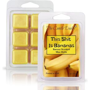 The Candle Daddy This Shit is Bananas - Banana Scented Wax Melt - 1 Pack - 2 Ounces - 6 Cubes