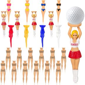 24 Pieces Funny Golf Tees Lady Golf Tees Novelty Golf Tees Bikini Girls Golf Tees Plastic Golf Tees Funny Golf Accessories for Men Women Golf Game Training