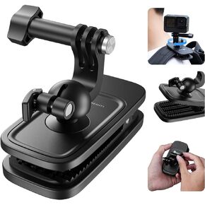 Helmet Mount Chin Strap Clamp for GoPro Insta360 Motorcycle Dirt Bike Accessories, Head View Holder Attach for Go Pro Max Hero 12 11 10 9 8 7 Insta 360 X3 Go3 Ace Pro DJI Action 4 Osmo Pocket 3 Camera